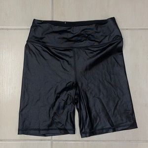 Victoria sport faux leather bike shorts